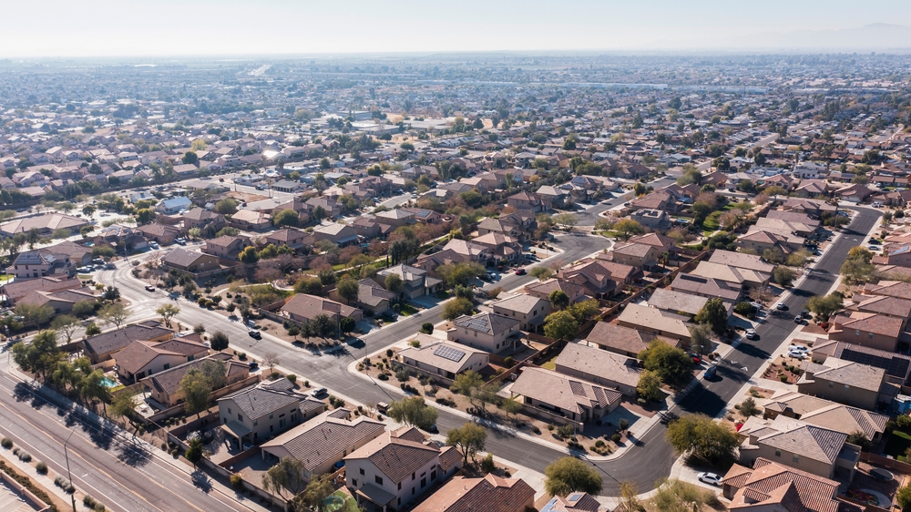 aerial view of neighborhoods