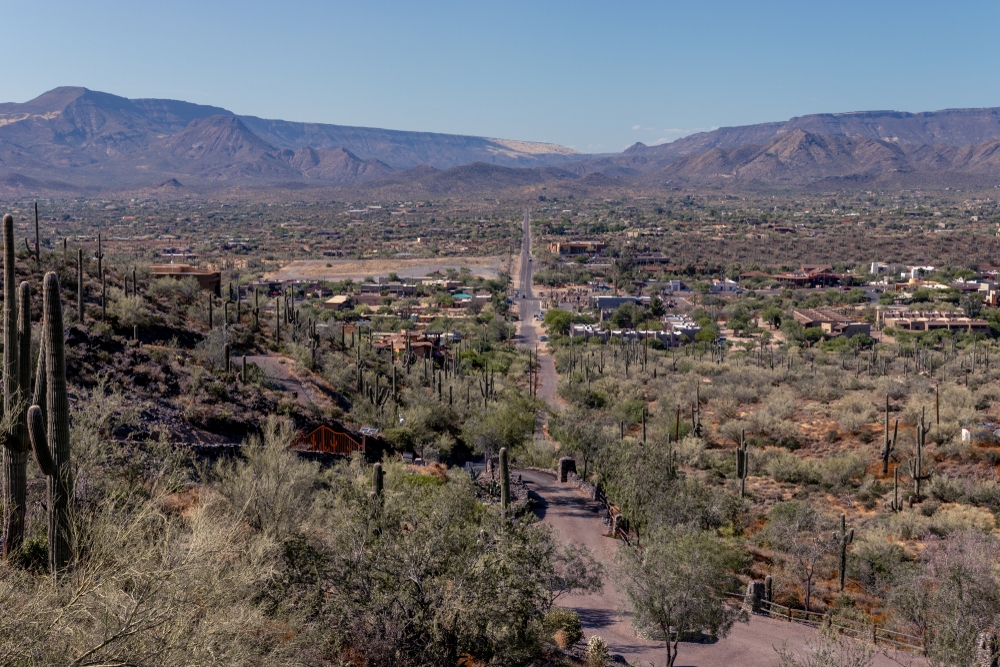 Aerial view of Cave Creek , AZ